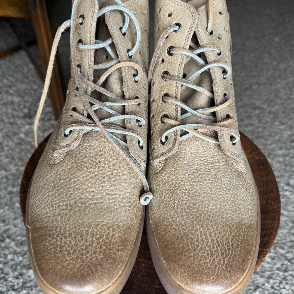 Original Blackstone Taupe Leather High Blackstone Sneakers  EU 44 | US 10.5